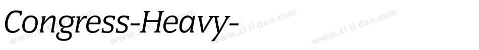 Congress-Heavy字体转换