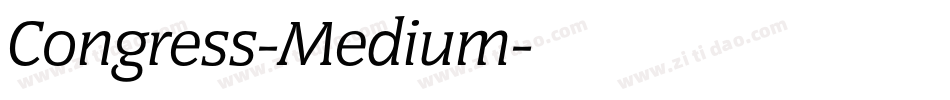 Congress-Medium字体转换