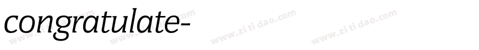 congratulate字体转换