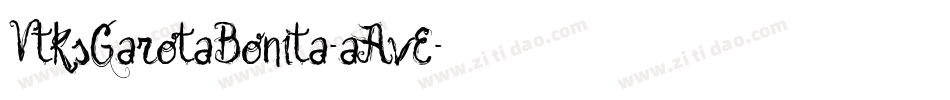 VtksGarotaBonita-aAvE字体转换
