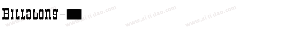 Billabong字体转换