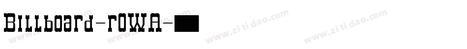 Billboard-r0WA字体转换