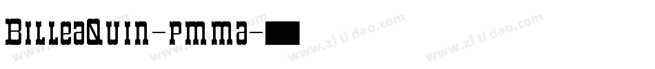 BilleaQuin-pmma字体转换