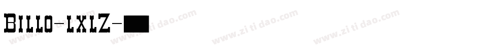 Billo-lxlZ字体转换