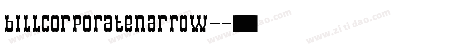 billcorporatenarrow-字体转换