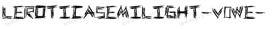 LeroticaSemilight-V0We字体转换
