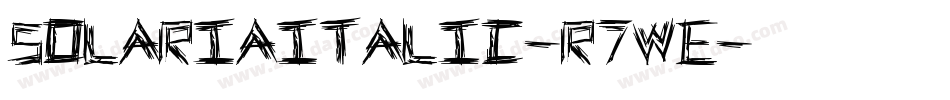 SolariaItalic-R7We字体转换