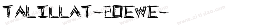 Talillat-2OEWe字体转换