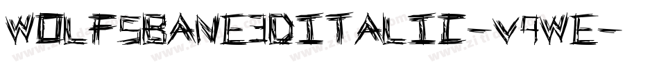 WolfsBane3DItalic-V9We字体转换