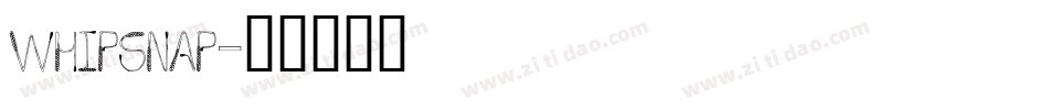 whipsnap字体转换