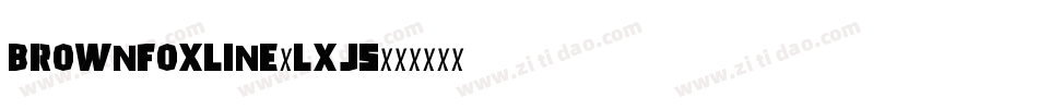 BrownFoxLine-lXJ5字体转换