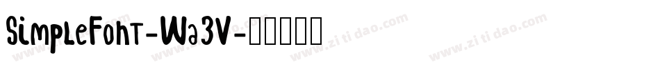 SimpleFont-Wa3V字体转换