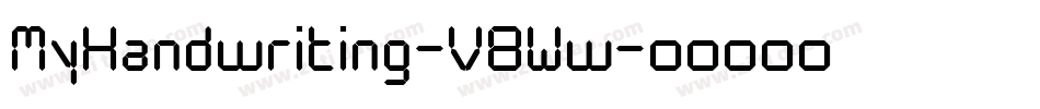MyHandwriting-V8Ww字体转换