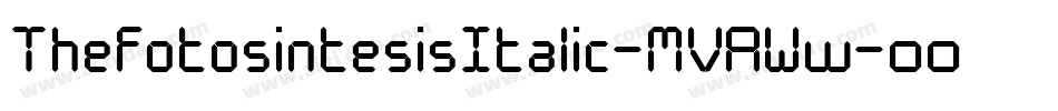 ThefotosintesisItalic-MVAWw字体转换