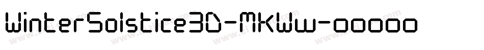 WinterSolstice3D-MKWw字体转换
