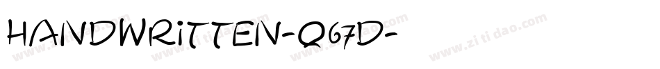 Handwritten-q67d字体转换