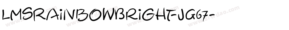 LmsRainbowBright-JG67字体转换