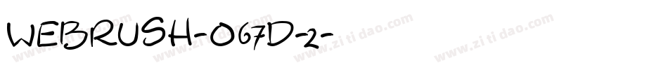 Webrush-O67d-2字体转换