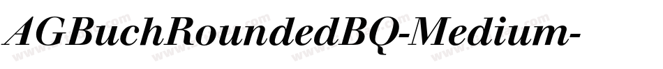 AGBuchRoundedBQ-Medium字体转换