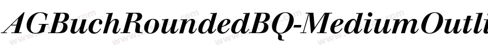 AGBuchRoundedBQ-MediumOutline字体转换