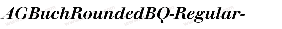 AGBuchRoundedBQ-Regular字体转换
