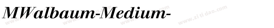 MWalbaum-Medium字体转换