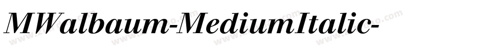MWalbaum-MediumItalic字体转换