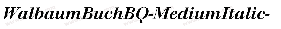 WalbaumBuchBQ-MediumItalic字体转换