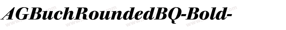 AGBuchRoundedBQ-Bold字体转换