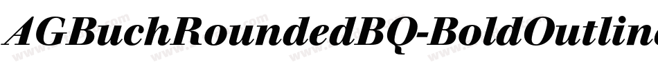 AGBuchRoundedBQ-BoldOutline字体转换