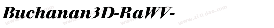 Buchanan3D-RaWV字体转换