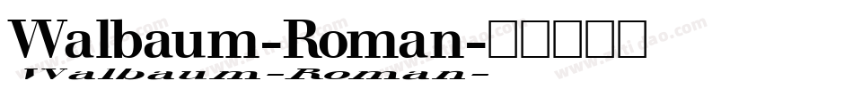 Walbaum-Roman字体转换