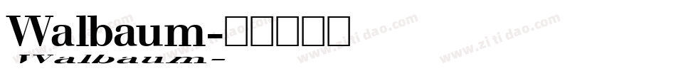 Walbaum字体转换