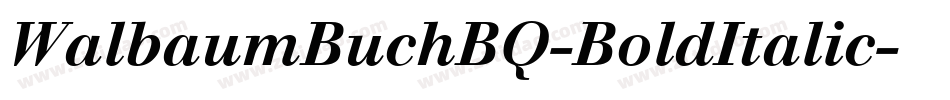 WalbaumBuchBQ-BoldItalic字体转换