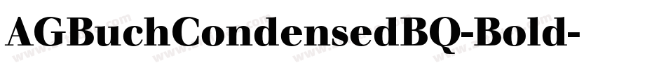 AGBuchCondensedBQ-Bold字体转换