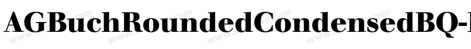 AGBuchRoundedCondensedBQ-Bold字体转换