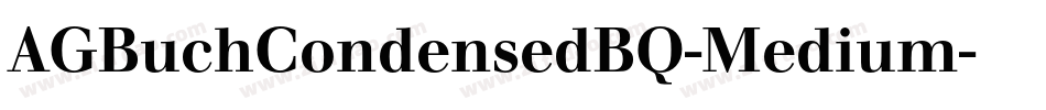 AGBuchCondensedBQ-Medium字体转换
