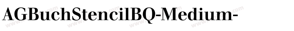 AGBuchStencilBQ-Medium字体转换