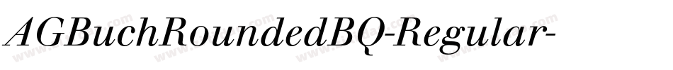 AGBuchRoundedBQ-Regular字体转换