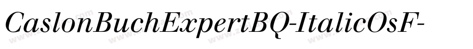 CaslonBuchExpertBQ-ItalicOsF字体转换