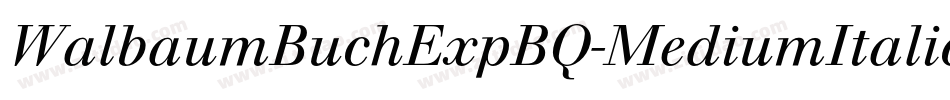 WalbaumBuchExpBQ-MediumItalicOsF字体转换