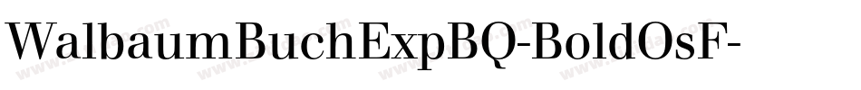 WalbaumBuchExpBQ-BoldOsF字体转换