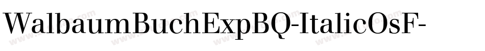 WalbaumBuchExpBQ-ItalicOsF字体转换