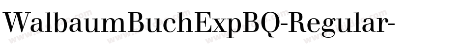 WalbaumBuchExpBQ-Regular字体转换