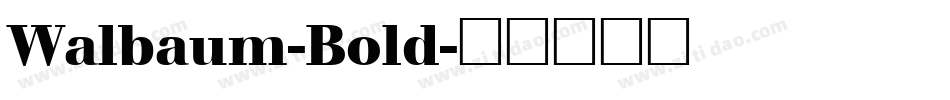 Walbaum-Bold字体转换