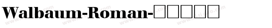 Walbaum-Roman字体转换