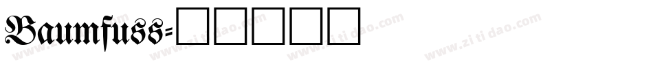 Baumfuss字体转换
