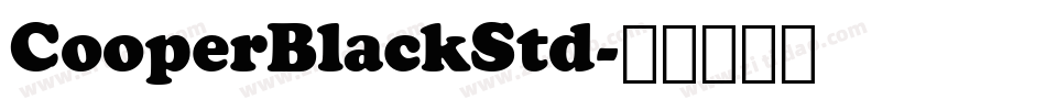 CooperBlackStd字体转换