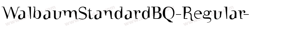 WalbaumStandardBQ-Regular字体转换