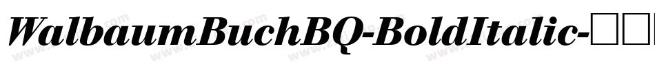 WalbaumBuchBQ-BoldItalic字体转换